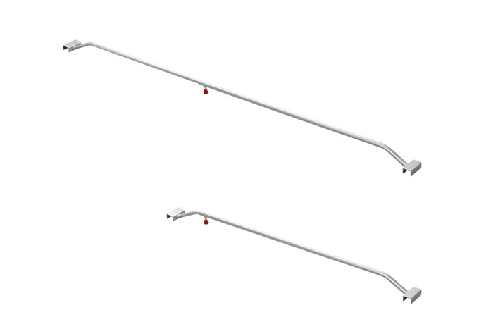 Flache Planenhalterung für ProPlus-Anhänger 340918, verstellbar 132–204 cm