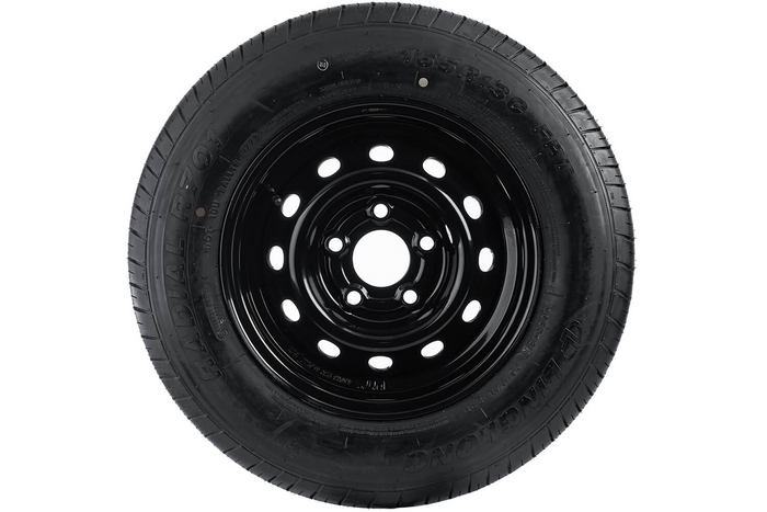 Verstärktes Anhängerrad REIFEN LINGLONG 165/80 R13C 96/94N UNITRAILER FELGE schwarz 4.5Jx13"H2 5x112 ET:30