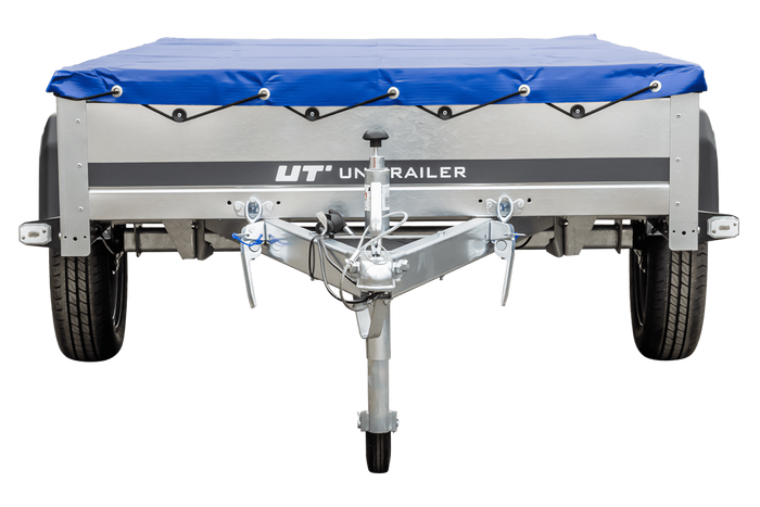 PKW-Anhänger 230x125 UNITRAILER GARDEN 230 KIPP mit blauer Abdeckung