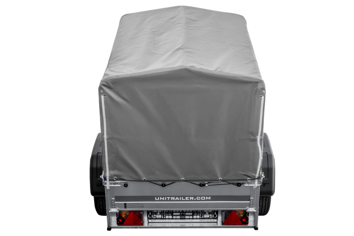 Kipper Anhänger 750 kg Garden Trailer 150 KIPP 150x106 cm [mit Hochplane, Hochspriegel und Stützrad]