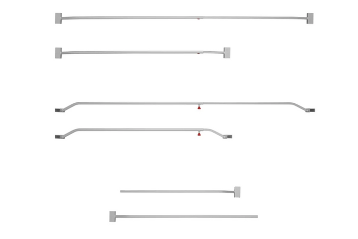Flache Planenhalterung für ProPlus-Anhänger 340918, verstellbar 132–204 cm