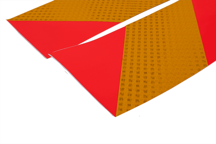 Aufkleber, reflektierende Aufkleber, kurze HERMON-Kennzeichnungsschilder für schwere Nutzfahrzeuge, 565 x 132 mm, links + rechts