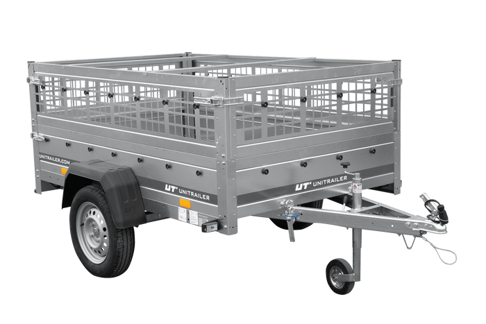 Einachsanhänger 200x125 UNITRAILER GARDEN 201 KIPP mit Gitterseitenwänden