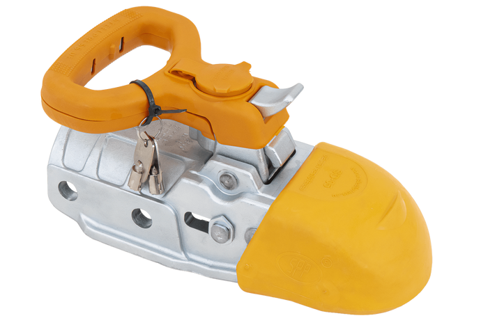 STEELPRESS BC-3500E-00-02+SD Kugelkopfkupplung für einen 3500 kg schweren Anhänger mit einer 60,5 mm starken Gusseisenrohrdeichsel