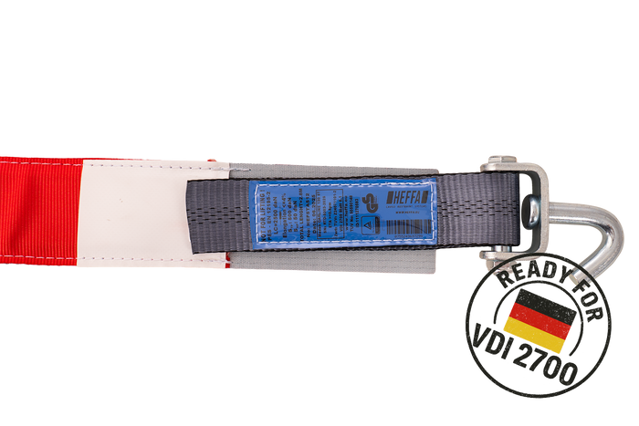 4er Set HEFFA CARLINE 130 Anhänger Transportgurte, Radsicherungsgurte 2,8m/50mm/5t VDI 2700