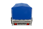 UNITRAILER GARDEN TRAILER ANHÄNGER 264/2 KIPP MIT STÜTZRAD, RAHMEN H-800 UND BLAUER ABDECKUNG