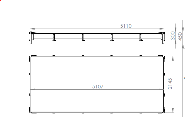 OUTLET BIS Aluminium-H-300-Seitenwände für CARPLATFORM 5121 und UNIPLAT 500/3 Anhänger