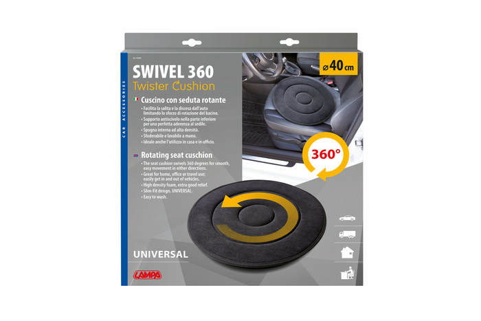 LAMPA Drehbares 360°-Kissen für Autositze, 40 cm