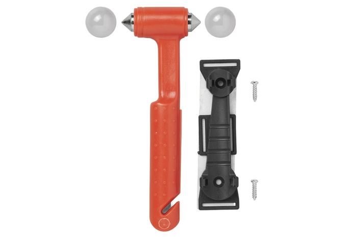 ProPlus 540050 Sicherheitsglashammer, Sicherheitsgurtmesser