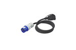Adapter mit CEE-Stecker und -Buchse mit Schutzkontakt, 16 A, 230 V, ProPlus 373530DE, Kabellänge 150 cm