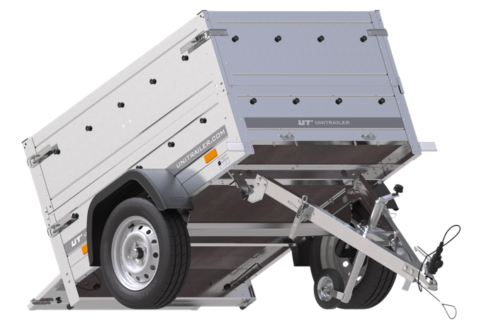 Neu Anhänger GARDEN TRAILER 150 KIPP mit zusätzlichen Bordwänden, Stützrad und Flachplane