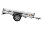 Autotransportanhänger auf Federn mit Aluminiumseitenwänden 230x125 Unitrailer Garden 230/R KIPP ALU