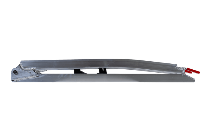 UNITRAILER ALR002 klappbare Auffahrrampe aus Aluminium für Anhänger, 221 cm, 340 kg, mit Gurt