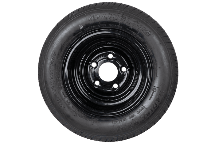 Verstärktes Rad für Anhänger LINGLONG TIRE 195/55 R10C 98/96N UNITRAILER FELGE schwarz 6Jx10" 5x112 ET:-4