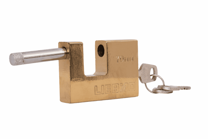 Messing-Vorhängeschloss 70mm HERMON, Ohrdurchmesser 10mm