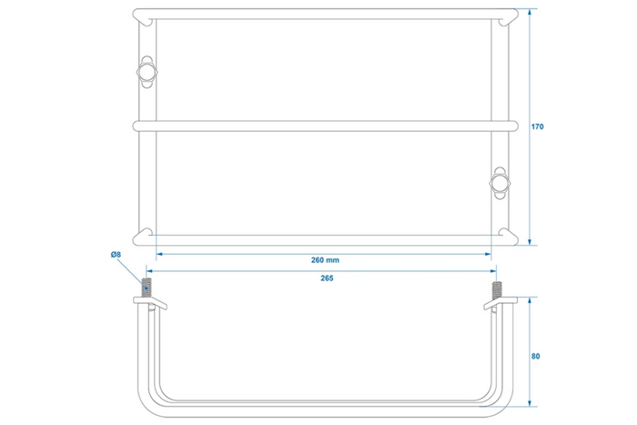 ProPlus Schutzgitter für die Rückleuchte des Anhängers, 260 x 170 x 80 mm