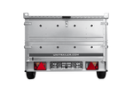 Einachsiger Anhänger auf Blattfedern 264x125 UNITRAILER GARDEN 264/R KIPP mit BIS-Seitenwänden und Aluminiumabdeckung