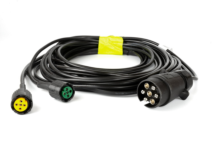 MANTES Elektroinstallation, Anhängerkabelbaum 5,2m, 7PIN Stecker, 2x5PIN Bajonette