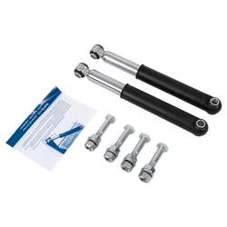 Satz mit zwei KNOTT 990001 Stoßdämpfern für Anhängerachsen 750-1800kg für Einzel- und Tandemachsen