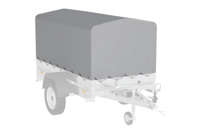 OUTLET Rahmenabdeckung h-800 UNITRAILER Plane für Anhänger 200x106cm GARDEN 200 KIPP