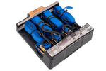 OUTLET Satz mit vier UNITRAILER-Transportgurten mit Spannvorrichtung 4 m/25 mm/0,68 t blau