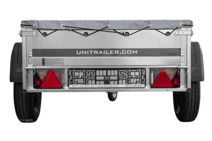 Kleinanhänger für Pkw Garden Trailer 150 KIPP, 150 x 106 cm, 750 kg [mit Flachplane, Planenträgern und Stützrad]