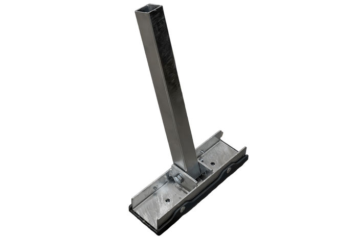 UNITRAILER Flache Seitenstütze für Bootsanhänger, Länge 30 cm, Höhe 40 cm, GRAU
