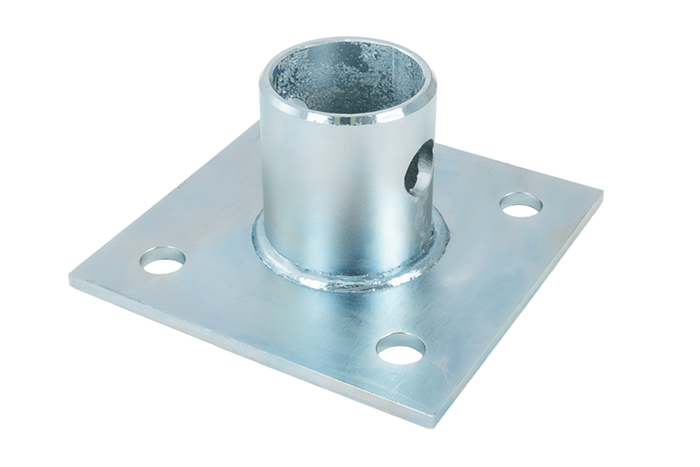 Ausziehbare Stütze mit UNITRAILER TJ5001+TJ5002A Adapter für 1300 kg Pritschenanhänger 364-614 mm