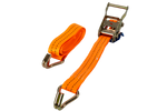 Satz aus vier UNITRAILER 2m/35mm/2t orangefarbenen Transportgurten mit Spanner