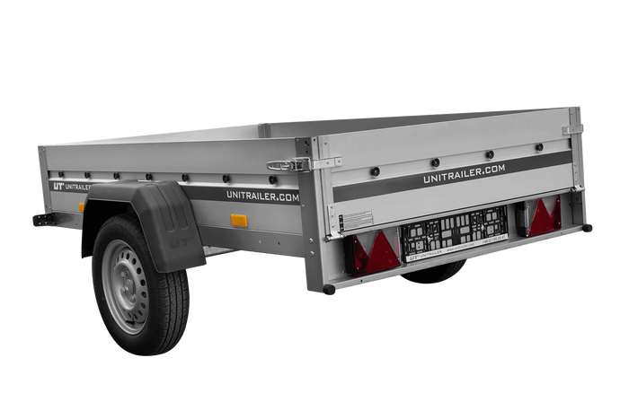 Anhänger mit Aluminiumseitenwänden 200x125 Unitrailer Garden 201 KIPP ALU