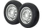 Satz von zwei Rädern für Anhänger UNITRAILER / TEMARED / NIEWIADÓW / NEPTUN / ZASŁAW LINGLONG REIFEN 155/70 R13 75N UNITRAILER FELGEN 4Jx13" 4x100 ET:30