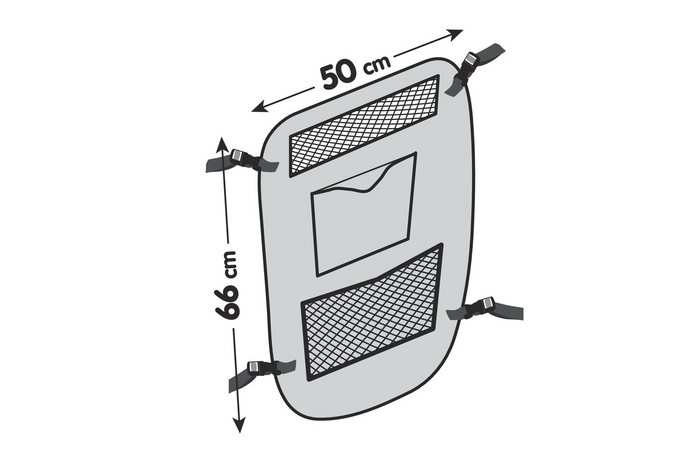 Hundetrennwand LAMP PET-4 Barriere an den Vordersitzen befestigt 50x66cm