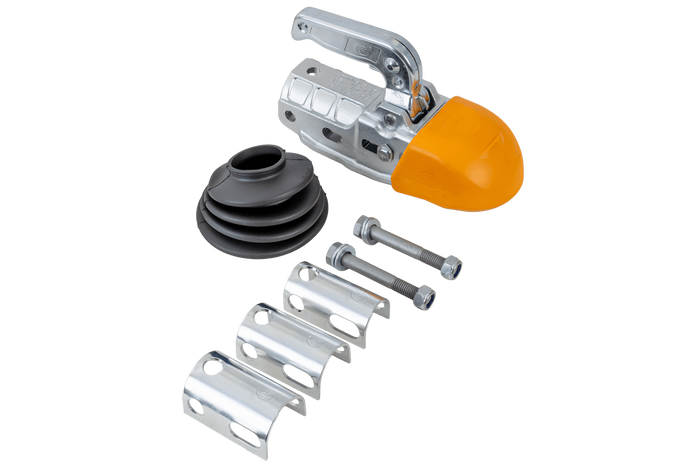 STEELPRESS BC-3000C-00-00+Z3 Kugelkopfkupplung für 3000kg Anhänger mit 35-50mm Rohrdeichsel, Gusseisen