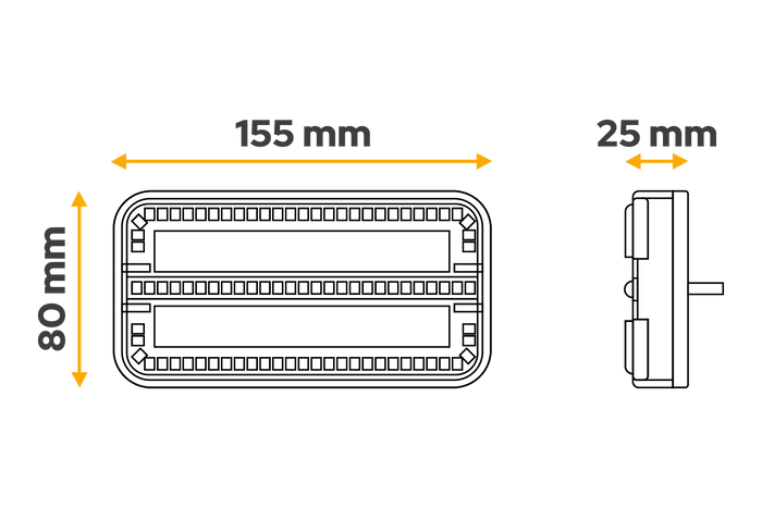TT Technology TT.12028B-DI LED Rückleuchten 3 Funktionen links+rechts, kabellos, magnetisch