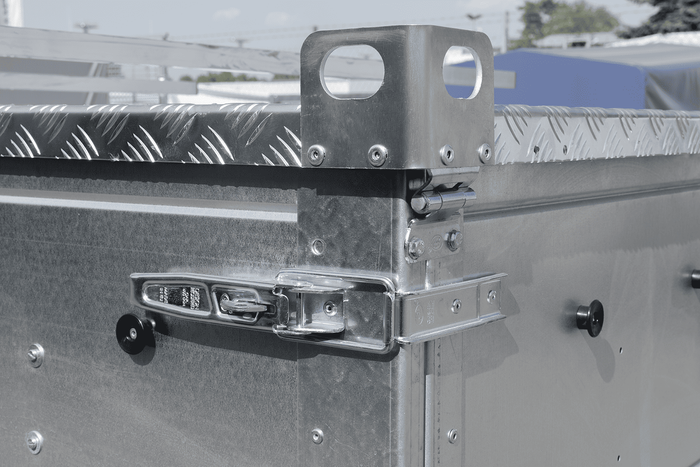 PKW-Anhänger 200x125 UNITRAILER GARDEN 201 KIPP mit Bordwandaufsatz und Aludeckel