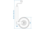 ProPlus 341507 Stützrad 150 kg 48 mm 650–880 mm